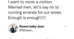 Married men reject motion calling for them to stop running errands for their wives