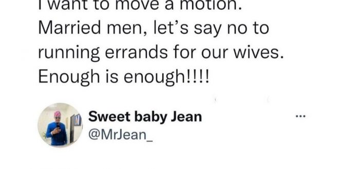 Married men reject motion calling for them to stop running errands for their wives