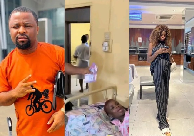 Nigerian’s Drag Nollywood Actor For Spraying Money On His Wife After Giving Birth