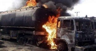One killed after petrol Tanker crashed into petrol station and bursts into flames in Plateau