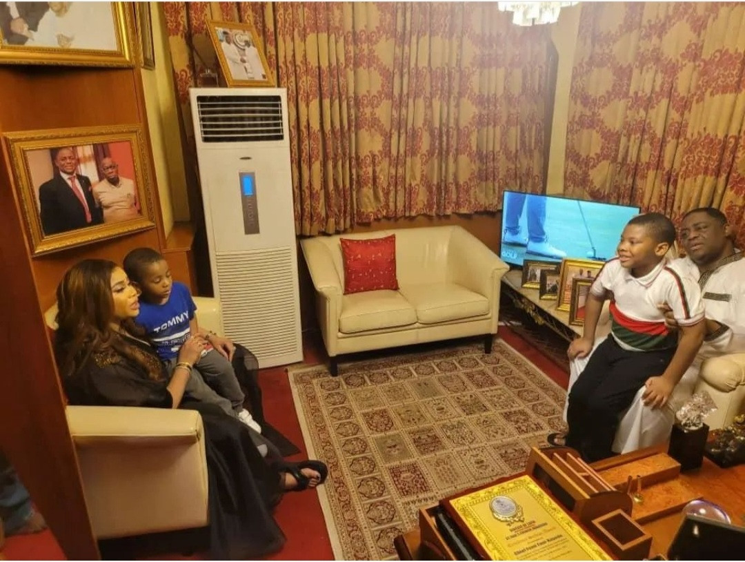 "The return of a great and beautiful queen resplendent as the morning star" Femi Fani-Kayode hails estranged wife Precious Chikwendu as she reunites with their kids at his home