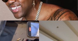 "We're scared to stay here right now" Singer Ajaeze and friends escape being hit by stray bullet that pierced the roof of the house they were in (video)