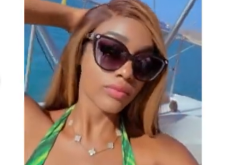 Bikini videos of #BBNaija housemate and 43rd Miss Nigeria, Beauty, shared online (videos)