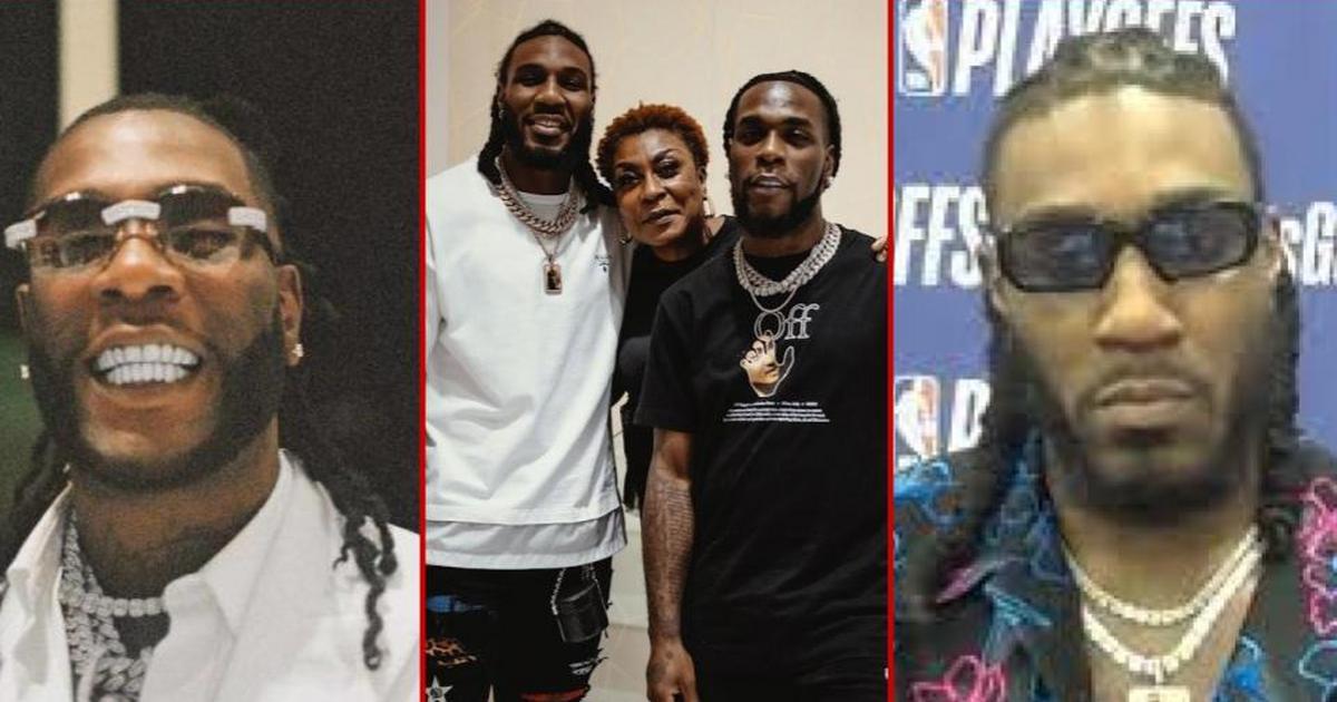 Burna Boy and his lookalike basketballer friend share close birthdays and other scary similarities