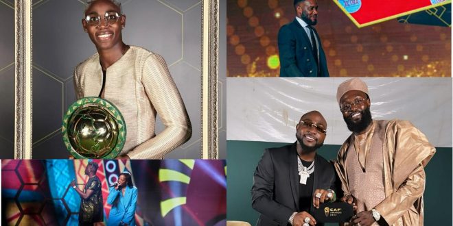 Davido, Tiwa Savage, Oshoala and Okocha shine at 2022 CAF Awards [Photos]