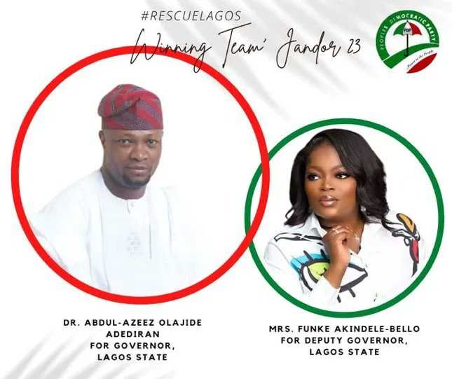 Funke Akindele spotted with Lagos PDP Governorship candidate, Abdul-Azeez Olajide Adediran following rumor of her being nominated as the party?s Deputy Governorship candidate (video)
