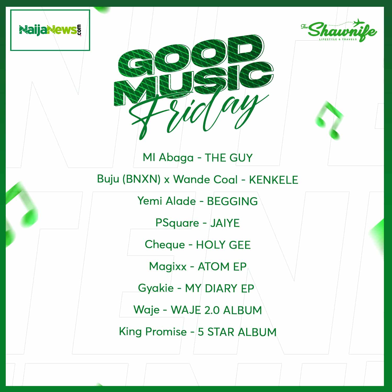 Good Music Friday Features Sounds From MI Abaga, Bnxn, Wande Coal, Yemi Alade And More
