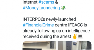 INTERPOL confirms arrest of suspected Nigerian cybercriminal in South Africa