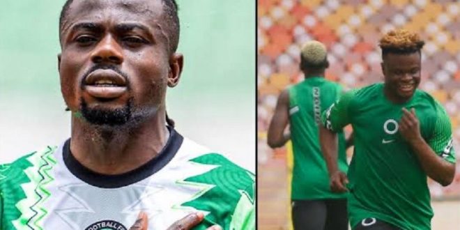 Super Eagles stars, Moses Simon and Akinkunmi Amoo dropped out of final list of nominees for the 2022 CAF awards