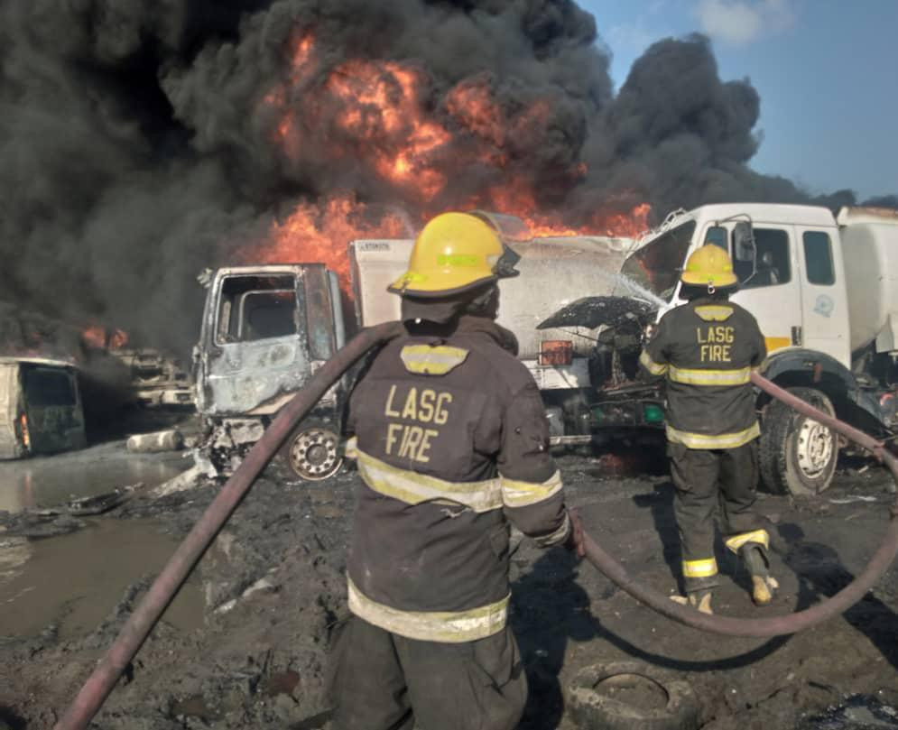 Tanker carrying diesel explodes in Lagos (photos)