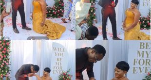 Trending video of Lady who went down on her knees as her man proposed to her