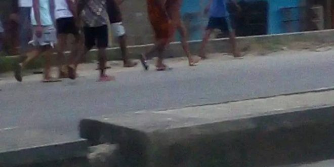 Young man paraded naked in Bayelsa community after he was allegedly caught stealing female pants (video)
