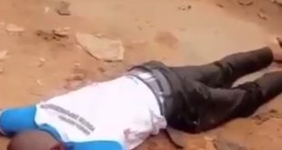 Armed men allegedly clad in Nigerian police camouflage uniform shoot dead bike rider after he refused to enter their car in Ogbaku Junction (Graphic video)