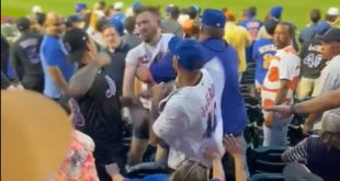 Braves Fan Knocked Out By Two Mets Fans During Brawl