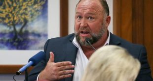 Court orders InfoWars Conspiracy theorist Alex Jones to pay $45.2 million to parents of a 6-year-old boy killed in the 2012 Sandy Hook massacre
