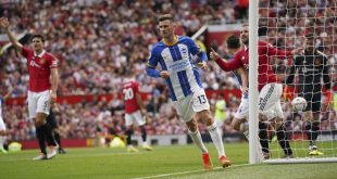 Pascal Gross scored twice as Brighton won at Manchester United.