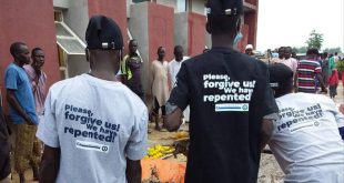 Please forgive us - Repentant insurgents beg Borno state residents as they conduct sanitation exercise in different communities
