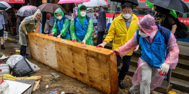 Severe flood damage in South Korea’s Seoul after record rains
