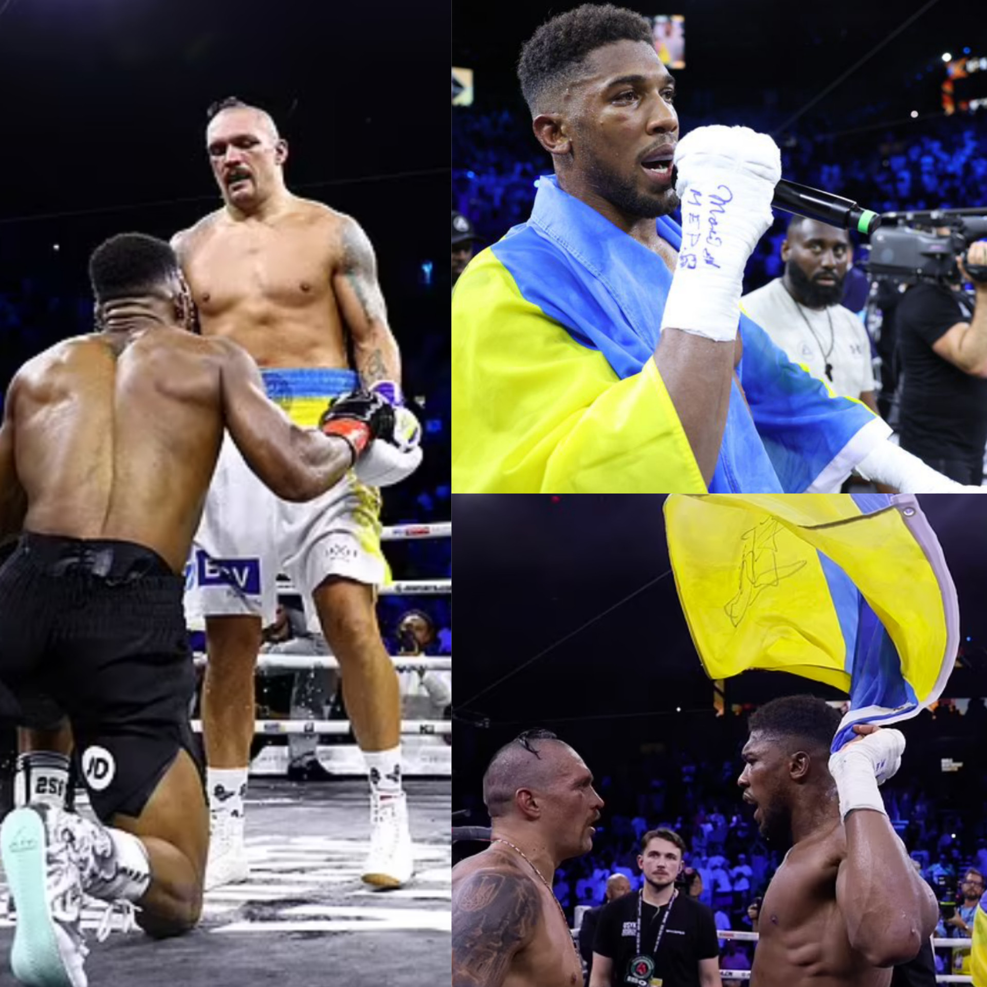You are not strong how did you beat me? - Anthony Joshua asks Oleksandr Usyk after defeat, throws belts out of ring before delivering rambling speech (videos)