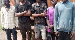 Five arrested for armed robbery in Ogun