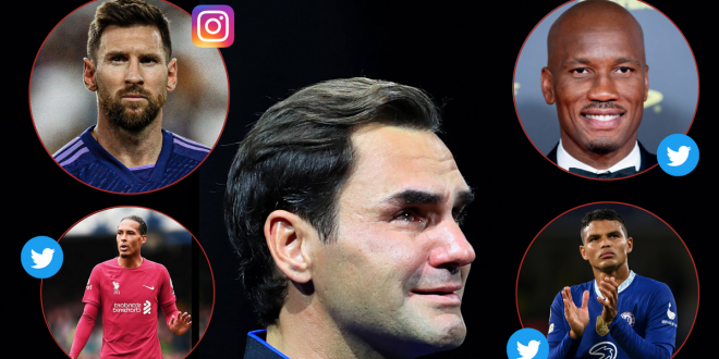 How Drogba, Messi, and other  footballers have paid tribute to Roger Federer following his retirement