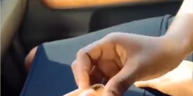 Man casually proposes to his girlfriend in car then asks her to say