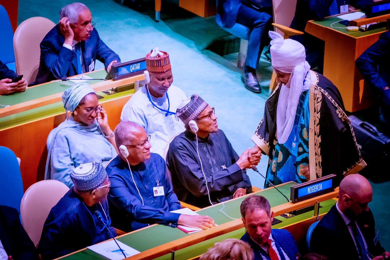 President Buhari at the 77th UN General Assembly meeting (photos)