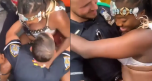 Raunchy video shows NYPD officer grinding with scantily-clad woman at West Indian Day Parade