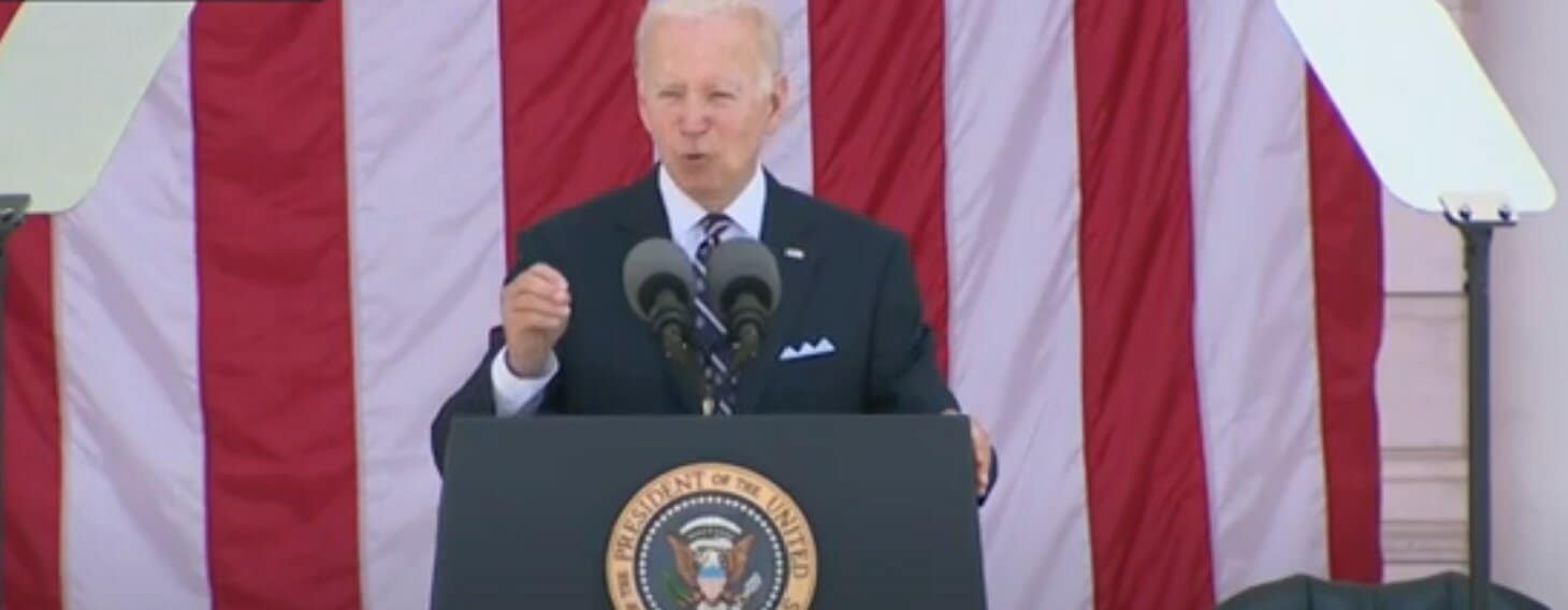 Biden defends democracy in Memorial Day speech