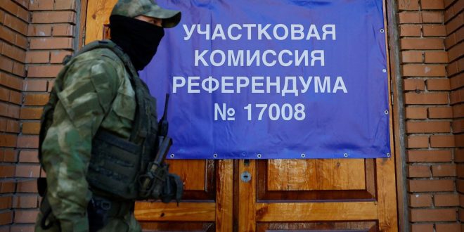 Russia-Ukraine war: Armed soldiers go door to door forcing Ukrainians to vote in