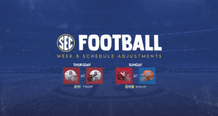SEC football schedule adjustments for Week 5