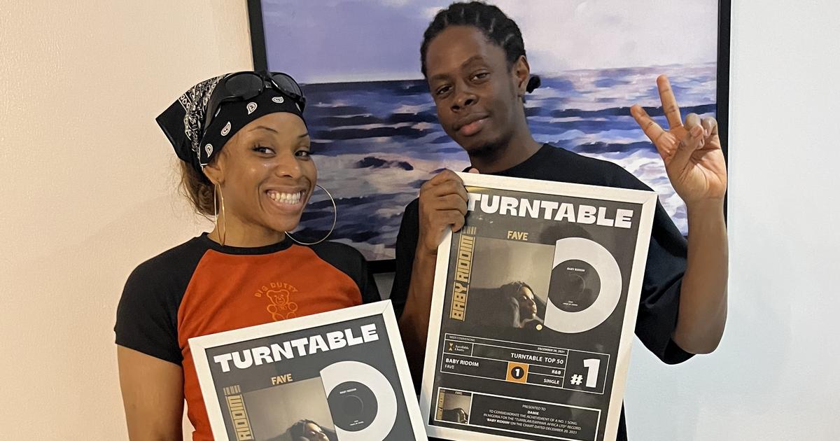 Singing sensation Fave & talented producer Damie get plaques for their chart-topping song 'Baby Riddim'