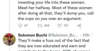 "Stop investing your life into these women" Solomon Buchi advices men