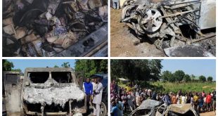 Three policemen, others burnt to death as vehicle pursued by Customs officers rams into bank bullion van in Kebbi