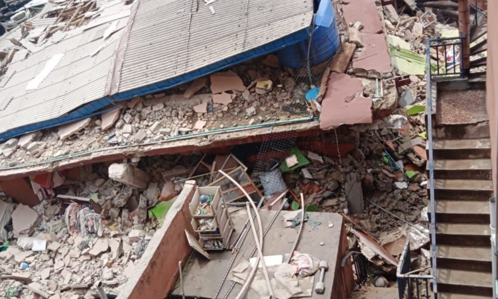 Tragedy Strikes Again As 3-Storey- Building Collapses In Lagos Leaving Many Trapped