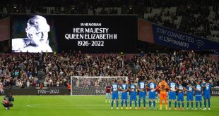 West Ham and FCSB show their respects to Queen Elizabeth II in a UEFA Europa Conference League fixture at the London Stadium on the day of her passing.