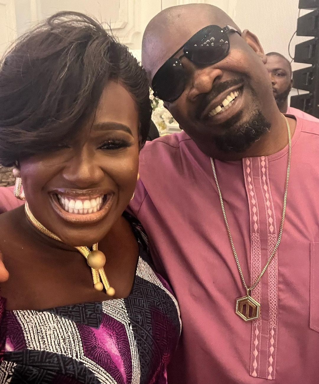 Don Jazzy gave out free asoebi to those invited to his mother
