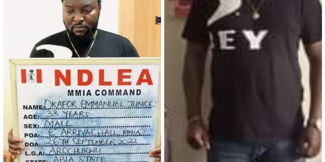 Ex-footballer arrested at Lagos airport for cocaine trafficking