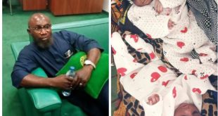 "God has blessed my faith and patience with twins" - Nigerian man celebrates as he becomes a father after 18 years of marriage