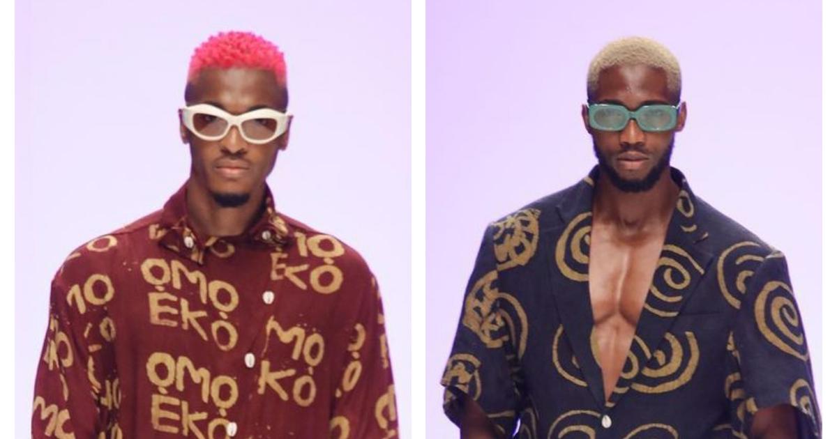 Groovy mono, Dotun and Emmanuel Umoh walk Cute Saint's runway for Lagos Fashion Week