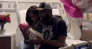 Lasisi Elenu and wife welcome first child