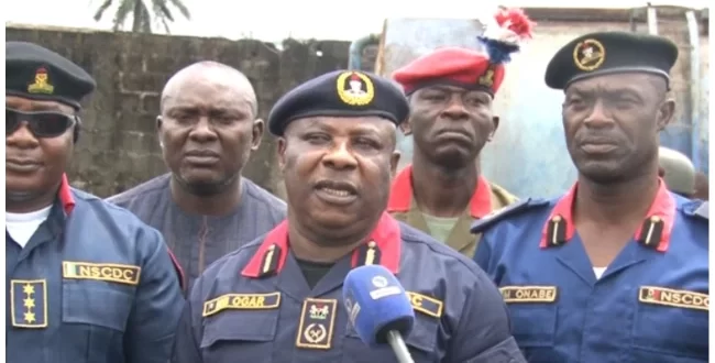 NSCDC uncovers fenced dump site used to store crude oil and illegally refined petroleum products