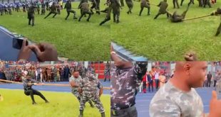 Nigerian Police officers win in Thug of War with men of the Nigerian Army