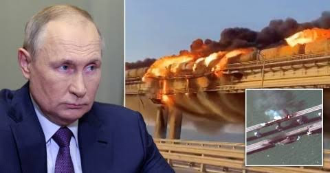Russia arrests 5 Russians and 3 others over Crimea bridge bomb blast, after blaming Ukraine for attack
