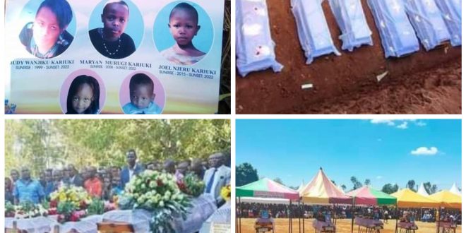 Seven family members who died in mysterious house fire buried amid tears in Kenya