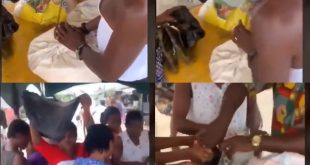 Trending video of flood victims in Bayelsa state given a cup of rice as relief material