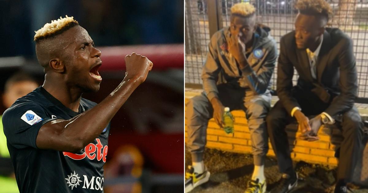 VIDEO: Victor Osimhen and Tammy Abraham ignite Nigerian bond after Napoli beat Roma