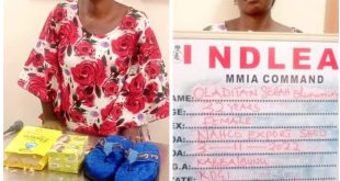 32-year-old lady arrested as NDLEA intercepts consignment of different illicit drugs concealed in footwears and soap packs at Lagos airport (videos)