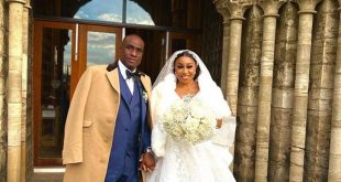 Check out how Rita Dominic and her husband looked at their white wedding