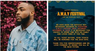 Davido's 'Are We Africans Yet (A.W.A.Y)' Atlanta festival postpone till November 2023